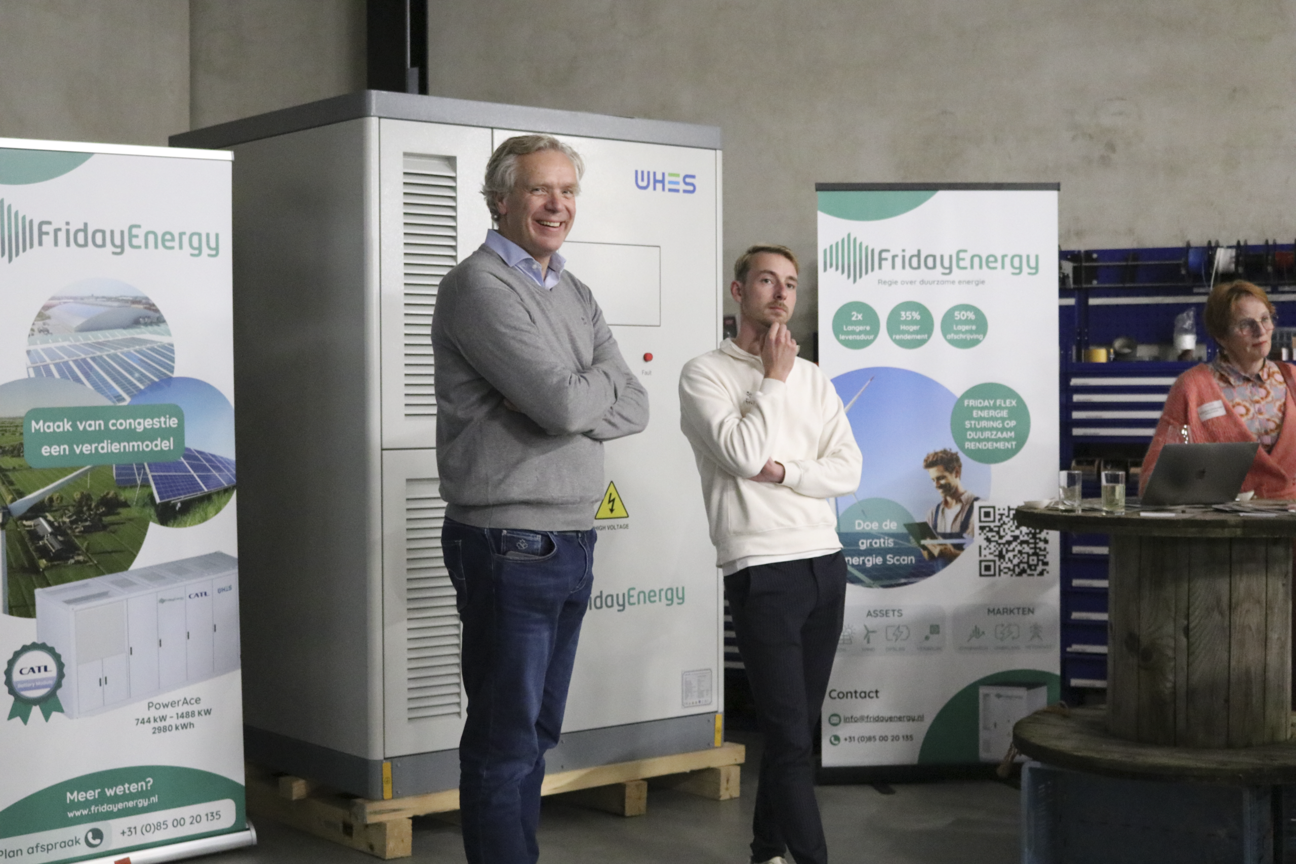 Bouke en Sjoerd van Friday Energy op een energiebeurs