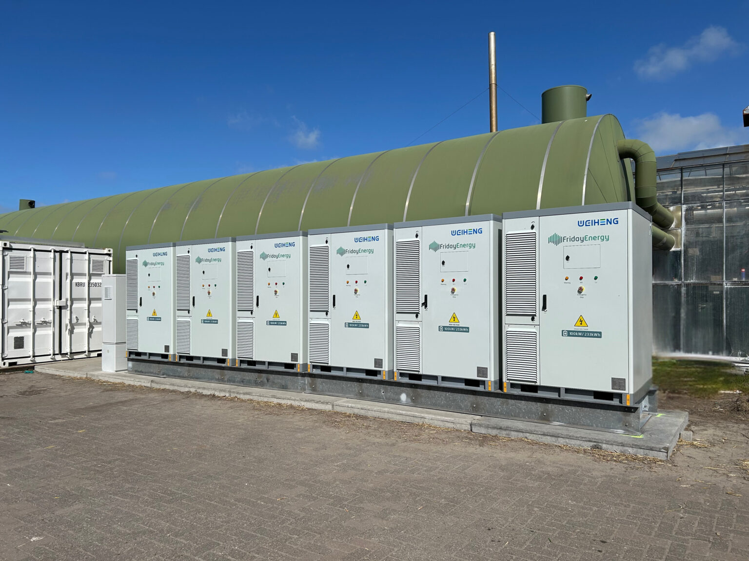 Tuinbouwbedrijf Hoogwoud &middot; 600 kW / 1.396 kWh batterij bij agrarische klant